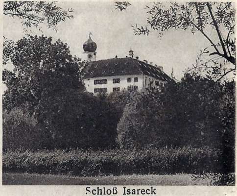 Postkarte um 1920, Ausschnitt Schlo� Isareck