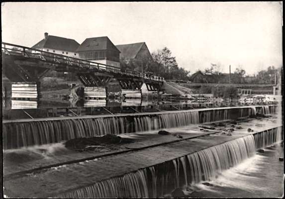 Isar-Amper Br�cke aus Holz, Volkmannsdorf, in den 1920ern