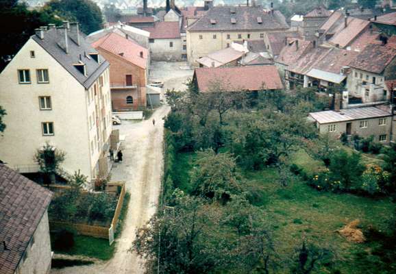 Moosburg 1959/60, Blick �ber den Rosenhofweg
