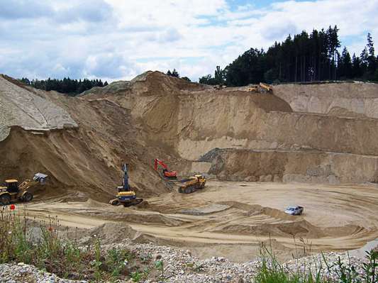�bersichtsfoto Clariant Bentonitabbau bei Gammelsdorf, 2008