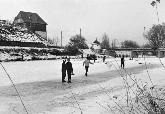 Volkmannsdorf Winter 1961, Isar und Amper sind zugefroren