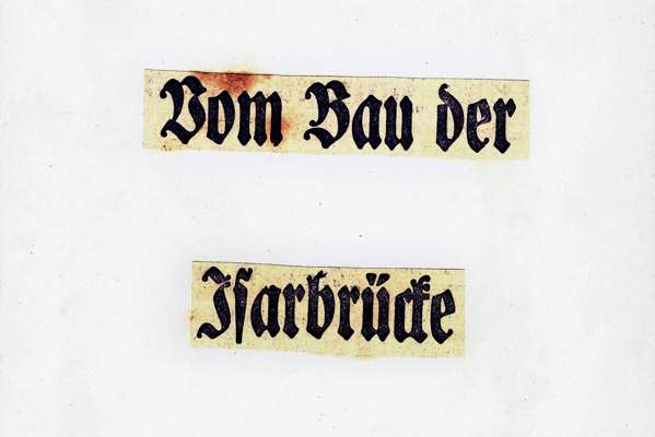 Volkmannsdorf Br�ckenbau - Zeitungsausschnitte ab 1930
