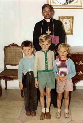 1963/64 Erzbischof Marc Gopu aus Hyderabad im Schlo� Isareck