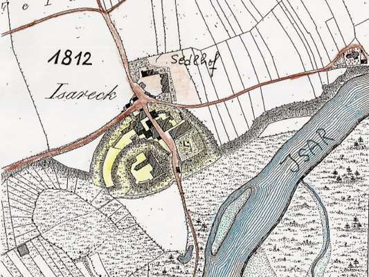 Karte Schlo� Isareck 1812