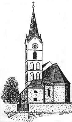 Skizze Pfarrkirche Volkmannsdorf