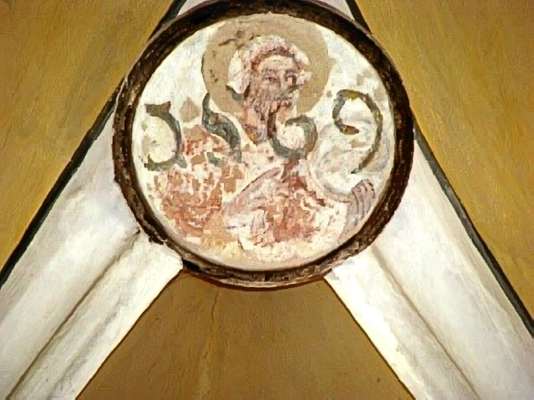 Schlu�stein mit Jahreszahl 1569 Kirche Wang