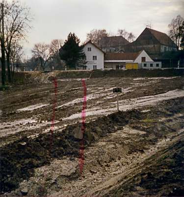 Baustelle Zufahrt zur Br�cke Volkmannsdorf, 1987