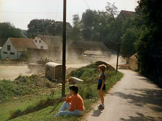 Baustelle Zufahrt zur Br�cke Volkmannsdorf, 1987