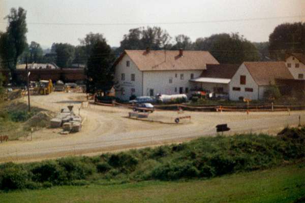 Baustelle Zufahrt zur Br�cke Volkmannsdorf, 1987