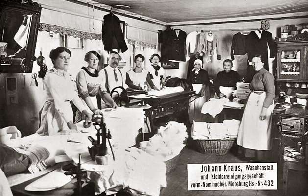 Ende der 1920er, Waschanstalt Johann Kraus in der L�ndgasse