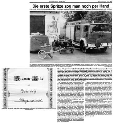 Die erste Spritze zog man noch per Hand, MZ 5. Juni 1986
