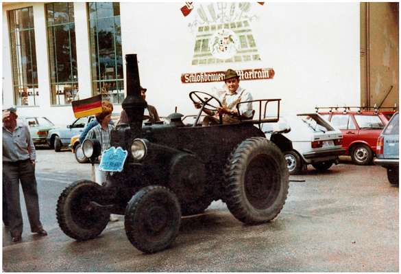 Karl Stangl beim Oldtimertreffen in Maxlrain 1984