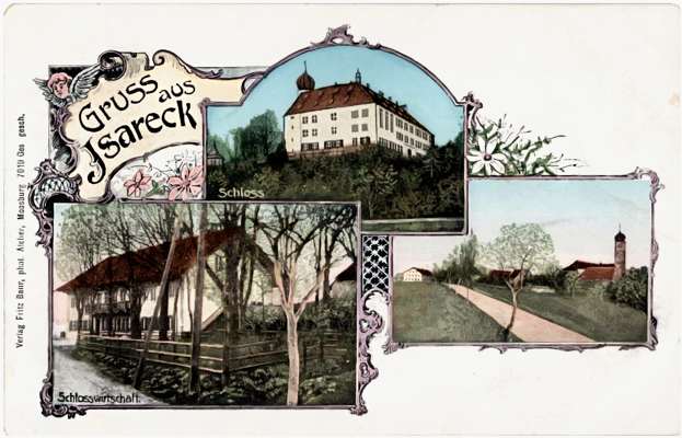Gruss aus Isareck, Postkarte um 1910