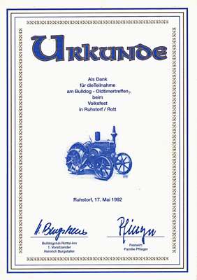 1992, Bulldog-Oldtimer-Treffen, Karl Stangl