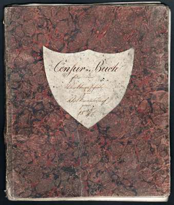 Censur - Buch der Werktagsschule zu Volkmannsdorf pro 1845/46