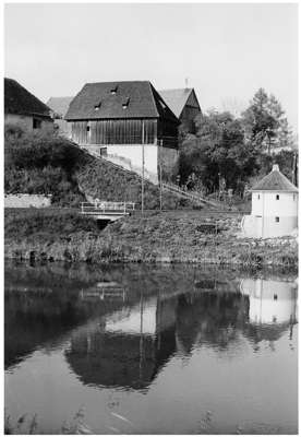 Volkmannsdorf, Blick zum Ligeder-Stadl, Getreidekasten, 1958