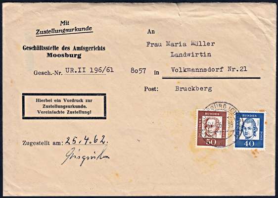 Beschlu� vom 19. April 1962, zugestellt am 25.04.1962