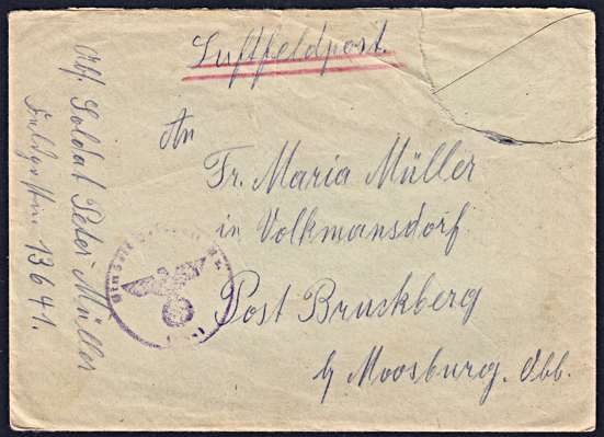Feldpost-Brief 31. Dezember 1942 von Peter M�ller