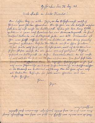 Feldpost-Brief 31. Dezember 1942 von Peter M�ller