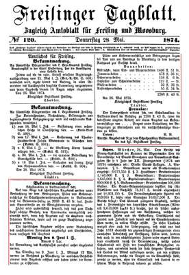 Freisinger Tagblatt von Donnerstag 28. Mai 1874