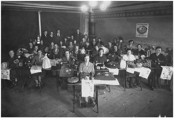 N�hmaschinenkurs in Moosburg um 1930