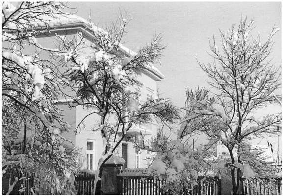 Volkmannsdorf Winter 1961, Blick zum Pfarrhof
