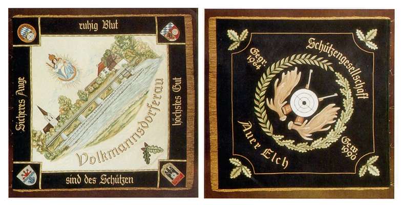 Fahne Sch�tzengesellschaft Auer Elch von 1990