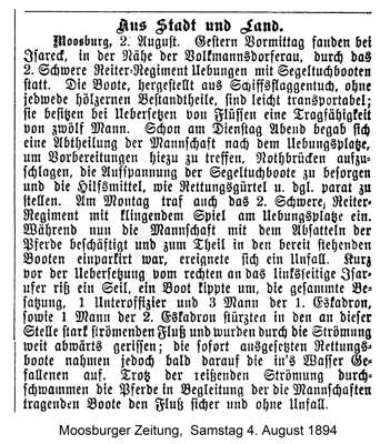 1894 - das 2. Schwere Reiter-Regiment �bt bei Volkmannsdorf