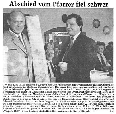 Abschied von Pfarrer Edward Stupak