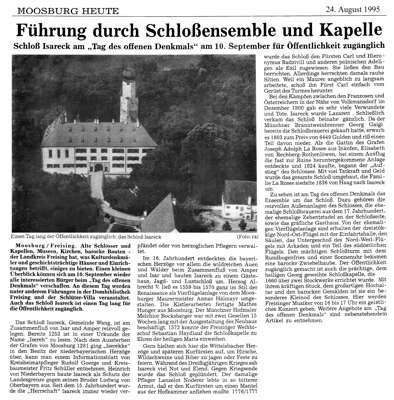 Schlo� Isareck am Tag des offenen Denkmals am 10. September1995
