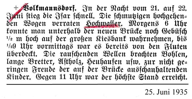 Hochwasser 25.06.1935