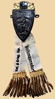 1914 - Ansteckplakette Veteranen & Krieger-Verein Volkmannsdorf