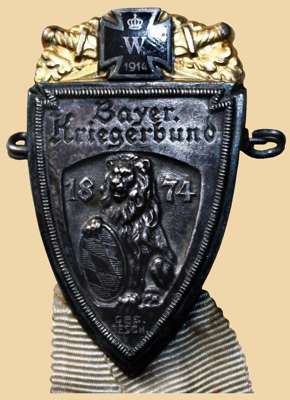 1914 - Ansteckplakette Veteranen & Krieger-Verein Volkmannsdorf