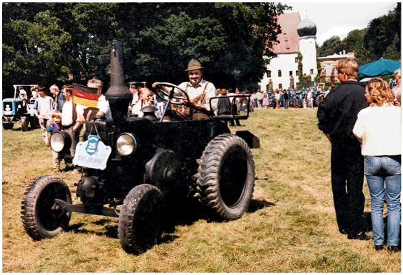 Kerl Stangl bei einer Ausfahrt / Oldtimertreffen um 1984
