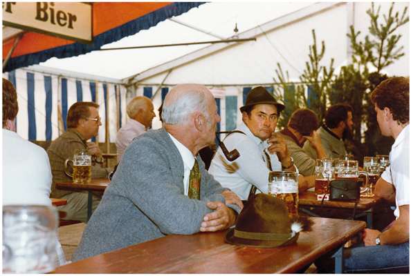 Dorffest 1984, Sepp Obermaier, Karl Stangl, Walter Beer und Rudi Schmidt