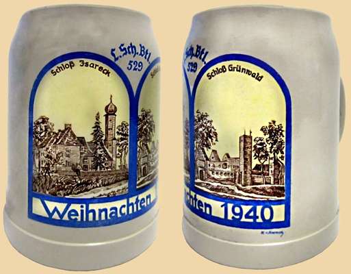 Weihnachten 1940, �l Bierkrug Landessch�tzen Btl. 529