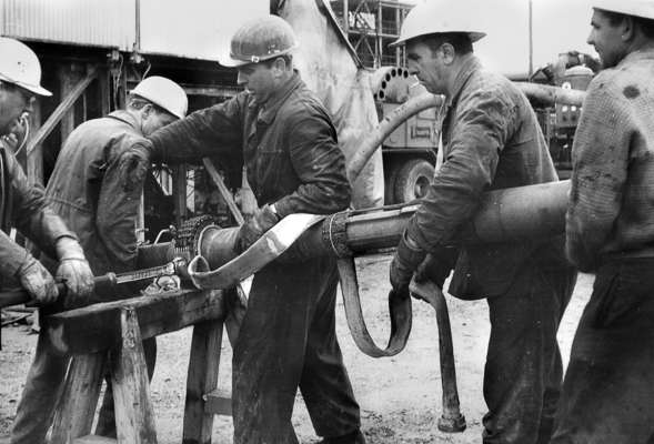 Moosburg S�d Chemie, 02.05.1968 Bohrarbeiten der Firma Schlumberger