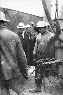 Moosburg S�d Chemie, 02.05.1968 Bohrarbeiten der Firma Schlumberger