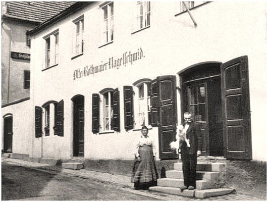 Moosburg Weingraben, Otto Rothmaier Nagelschmied, um 1915