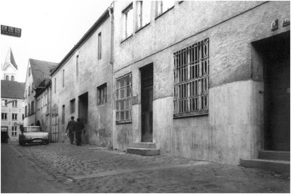 Moosburg Fingerg�sschen HausNr 5, Bankhaus Sperrer am urspr�nglichen Standort, -1968