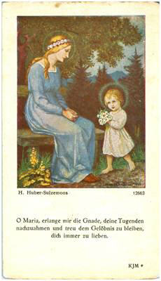 Andenken an die Priesterweihe und Primiz von Franz Xaver Gauler *24.02.1901, 1927