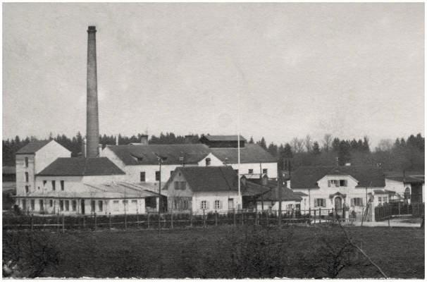 Ausschnitt Postkarte 1911 - Tonwerk Moosburg