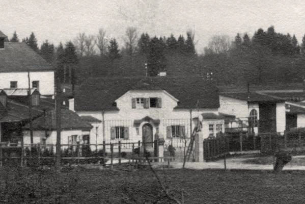 Moosburg, Ausschnitt Postkarte 1911 - Ostenriedervilla