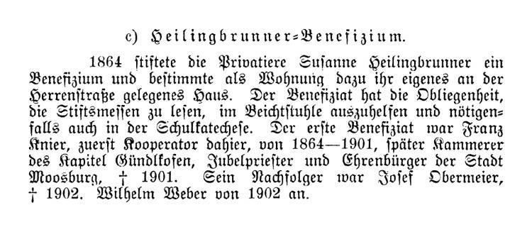 Heilingbrunner Benefizium aus der Geschichte der Stadt Moosburg, Mai 1902 von M. Braun - Seite 72