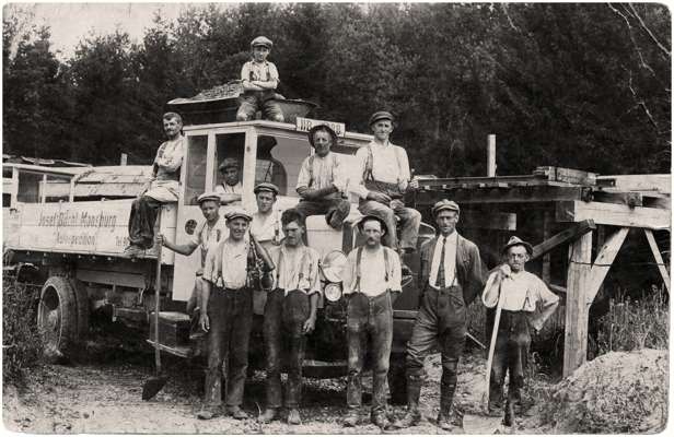 Lkw von Josef B�chl an Tonverladestation der Vereinigte Bleicherdefabriken AG - Anfang 1930er