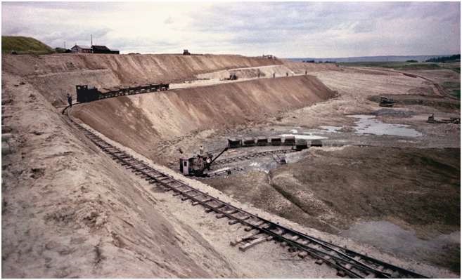 1957 - Tagebau zum Abbau von Bentoniten