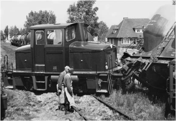 10. Mai 1961, Rangierunfall in der Driescherstrasse mit der S�d Chemie Werkslok