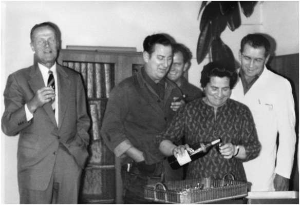S�d Chemie 30. April 1968 – Werkleiter Dr. Franz wird in die Hauptverwaltung verabschiedet