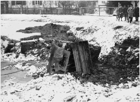 Moosburg S�d Chemie, verungl�ckter Unimog, 27. Dezember 1966
