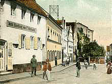 Weingraben, linke Strassenseite, Ausschnitt Postkarte 1907